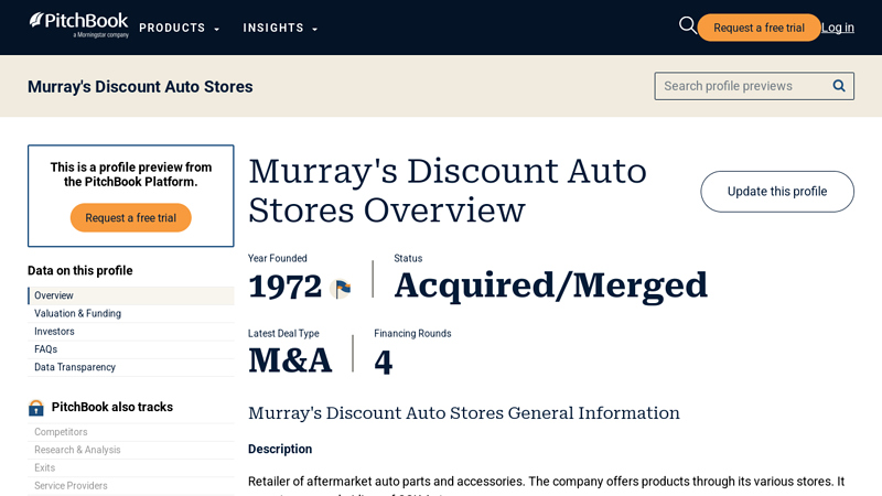Murray's Discount Auto Stores 2026 Company Profile murray's auto parts
