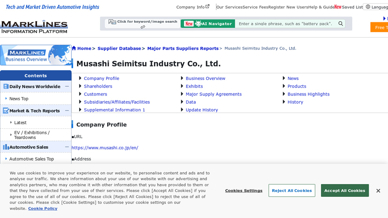 Musashi Seimitsu Industry Co., Ltd. musashi auto parts