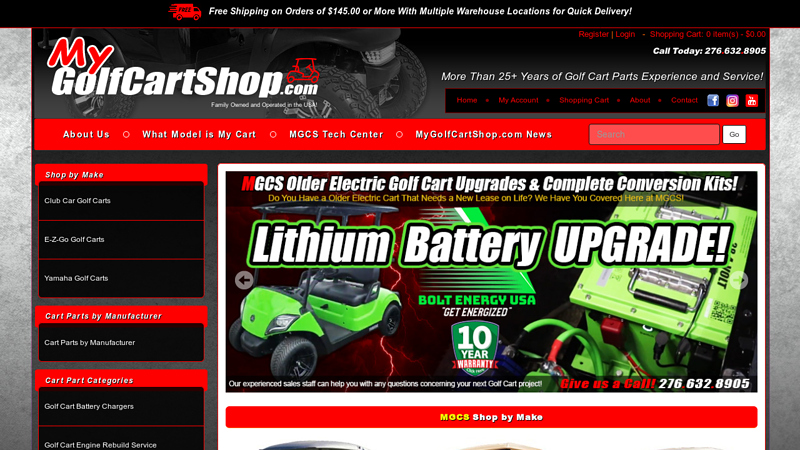 mygolfcartshop.com used club car parts