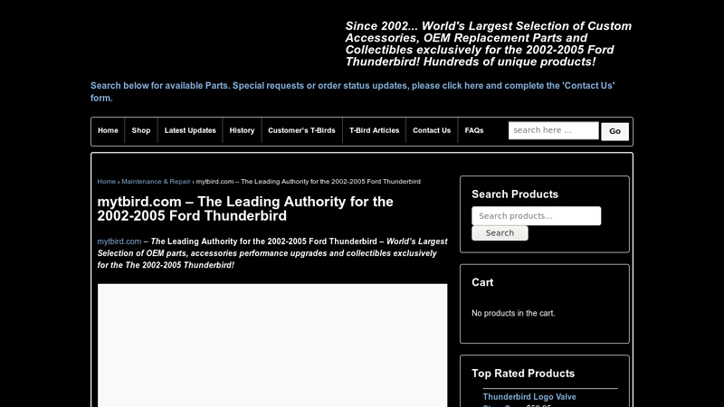 mytbird.com ford t bird parts