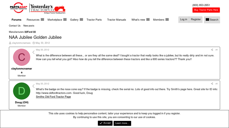 NAA Jubilee Golden Jubilee 1953 ford jubilee tractor parts