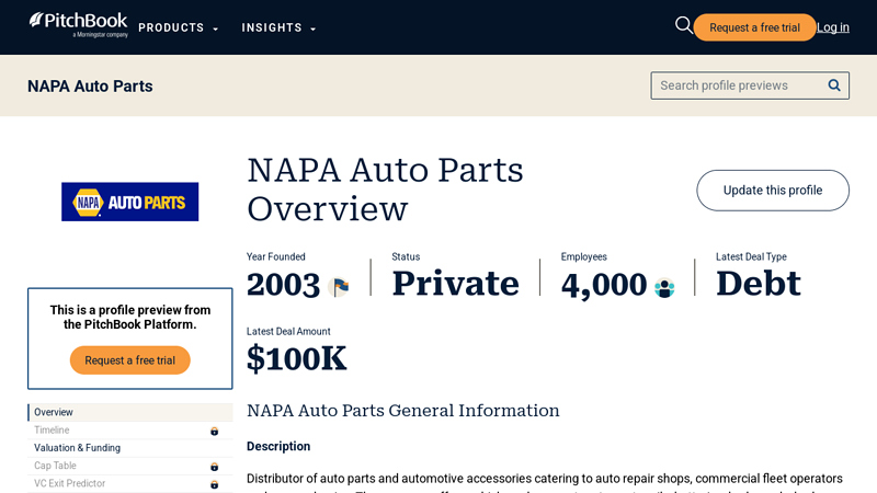 NAPA Auto Parts 2026 Company Profile napa auto parts val u auto parts