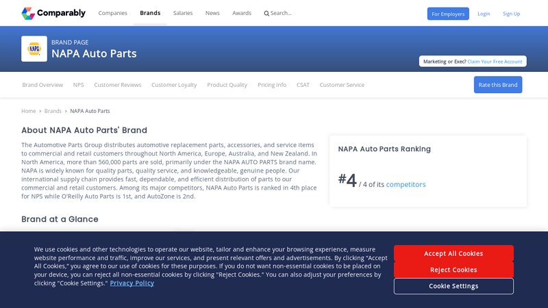 NAPA Auto Parts NPS & Customer Reviews napa auto parts online