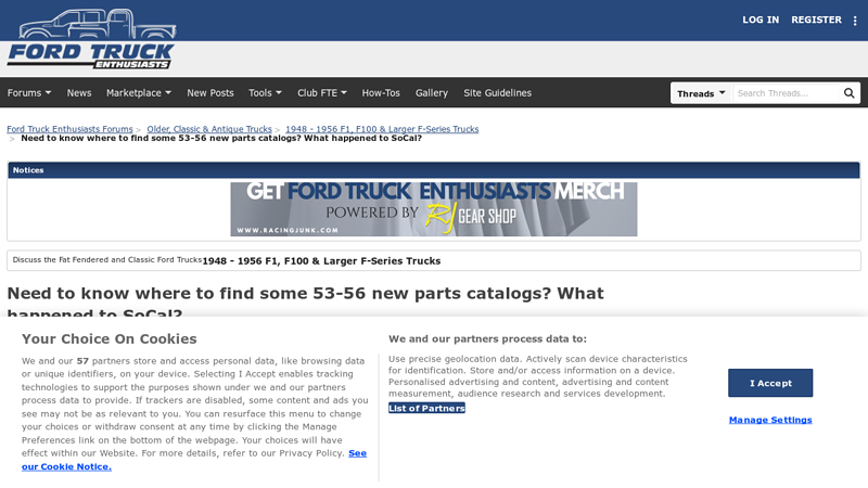 Need to know where to find some 53 56 ford f100 parts