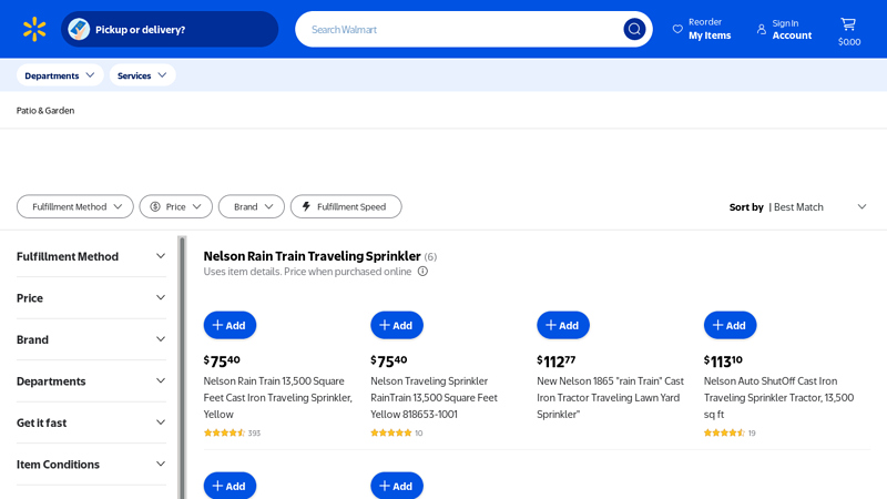 Nelson Rain Train Traveling Sprinkler nelson tractor sprinkler parts