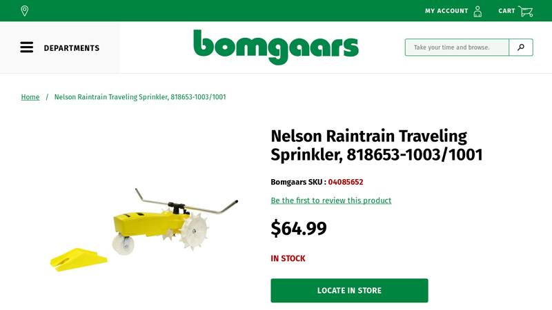 Nelson Raintrain Traveling Sprinkler, 818653 tractor sprinkler replacement parts