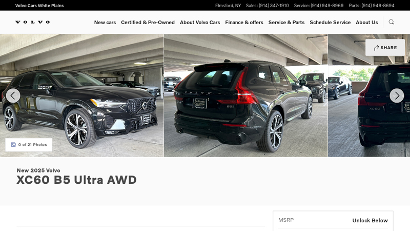 New 2025 Volvo XC60 For Sale at Volvo Cars White Plains volvo cars white plains service & parts center
