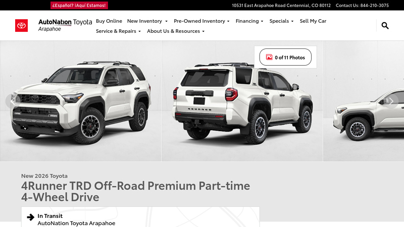 New 2026 Toyota 4Runner For Sale at AutoNation Toyota Arapahoe autonation toyota arapahoe parts center