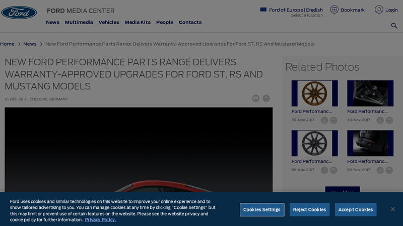 New Ford Performance Parts Range Delivers Warranty focus rs car parts