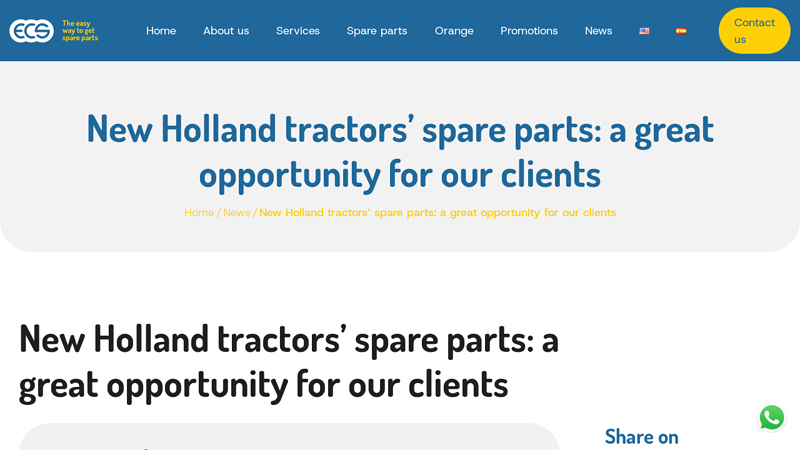 New Holland tractors' spare parts ford new holland parts