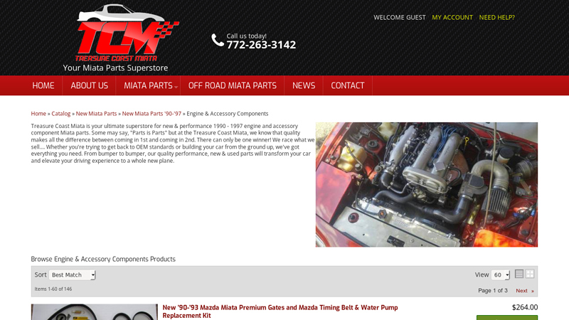 New Miata Parts '90 miata auto parts