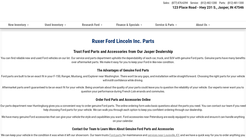 New OEM Ford Parts near Evansville, IN car parts evansville