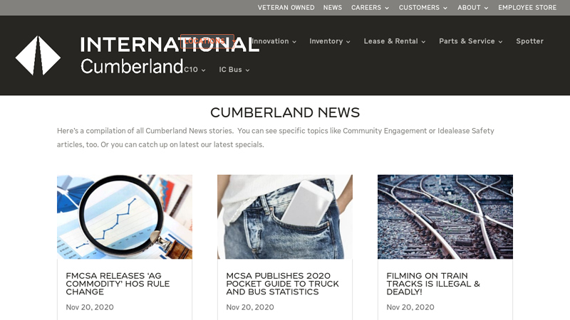 News cumberland truck parts