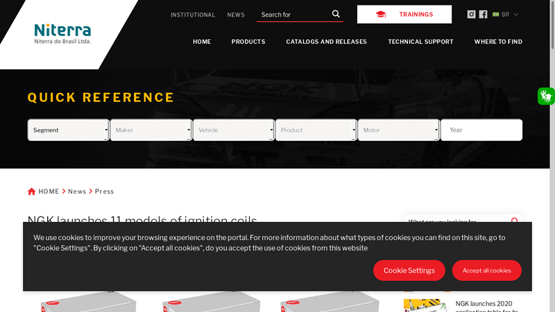 NGK launches 11 models of ignition coils bobina car part