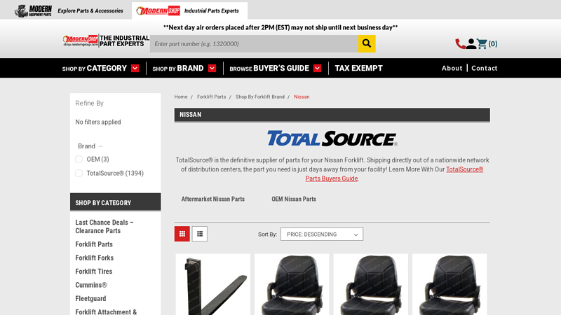 Nissan Forklift Parts nissan fork truck parts