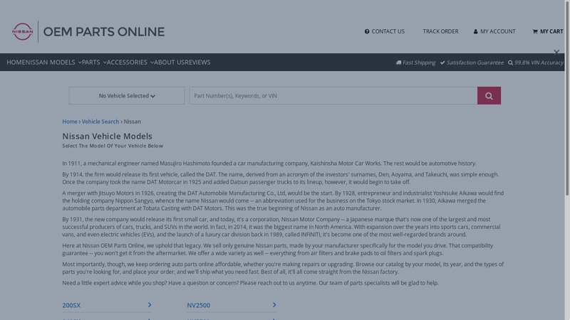 Nissan Vehicle Models 240sx car parts