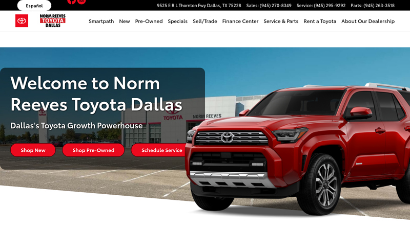 Norm Reeves Toyota Dallas toyota parts dallas