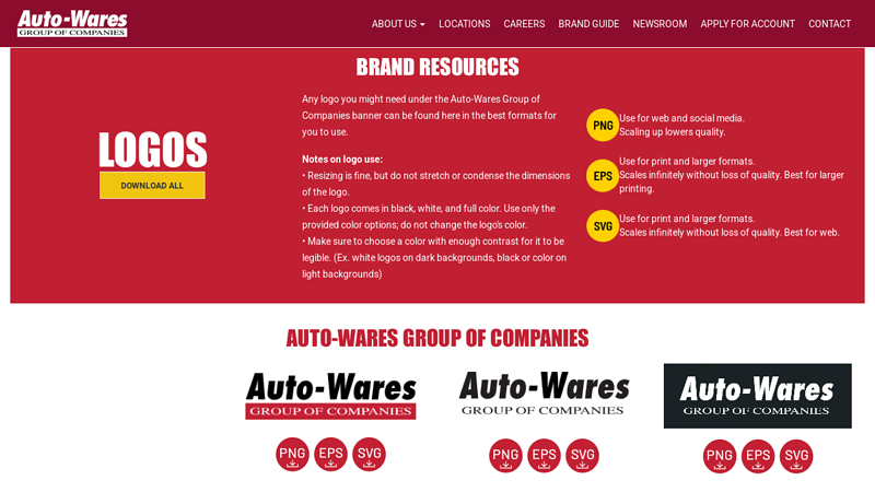 Notes on logo use auto parts ware