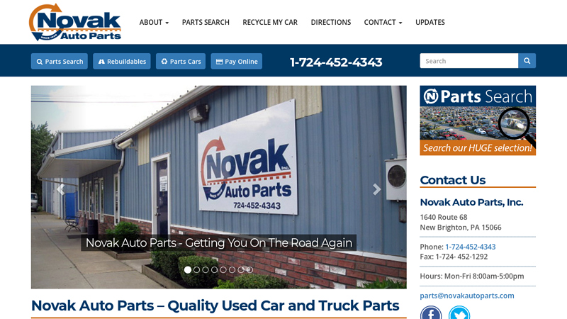 Novak Auto Parts elite used auto parts