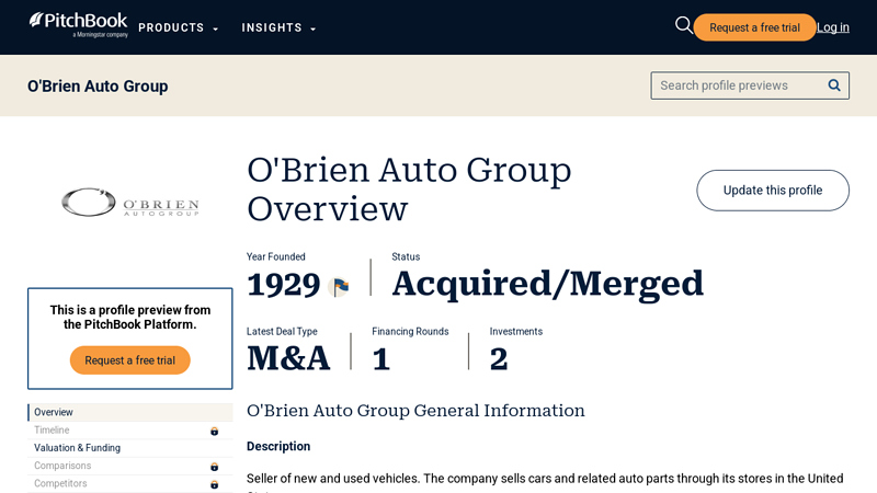 O'Brien Auto Group 2025 Company Profile o brien auto parts