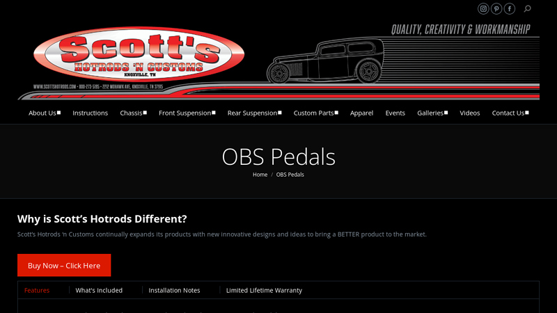 OBS Pedals obs ford interior parts