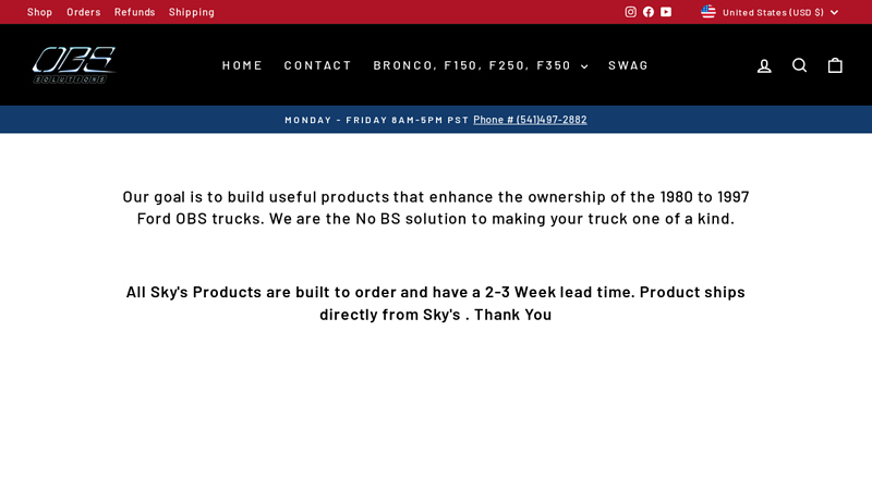 OBS SOLUTIONS obs truck parts