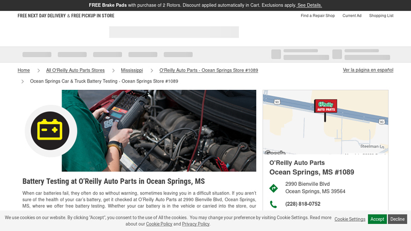 Ocean Springs Car & Truck Battery Testing advance auto parts gautier ms