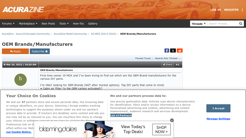 OEM Brands/Manufacturers acura tl auto parts