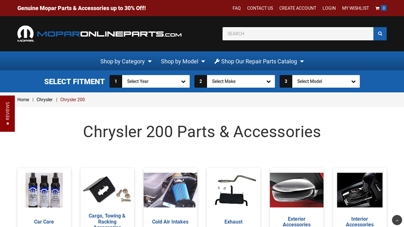 OEM Chrysler 200 Parts & Accessories chrysler 200 car parts