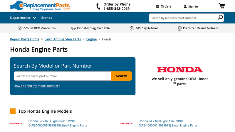 OEM Honda Engine Parts & Accessories honda lawn mower motor parts