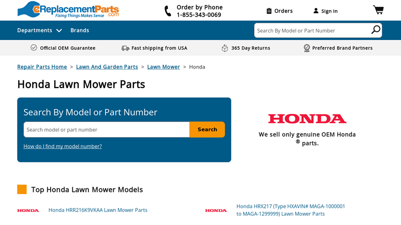 OEM Honda Lawn Mower Parts & Accessories honda push mower parts