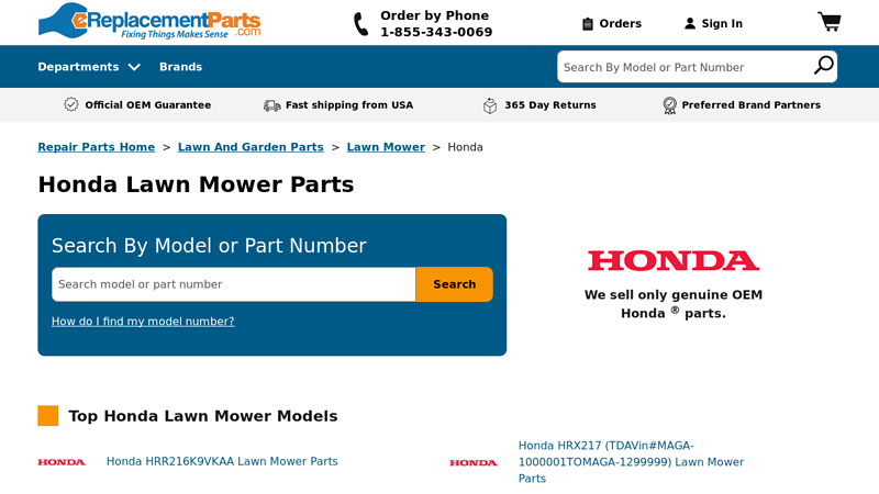 OEM Honda Lawn Mower Parts & Accessories honda lawn mower replacement parts