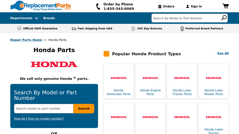OEM Honda Parts & Accessories genuine honda parts and accessories