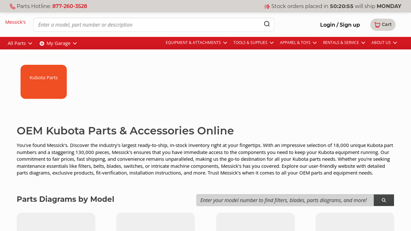 OEM Kubota Parts & Accessories (In kubota tractor parts near me