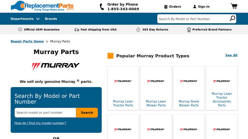 OEM Murray Parts & Accessories murray's auto parts