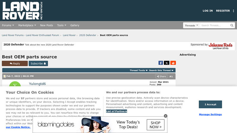 OEM parts source land rover auto parts