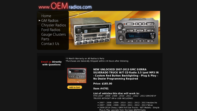 OEM Radios car radio parts