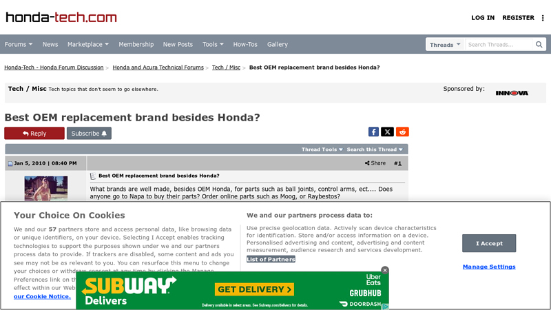 OEM replacement brand besides Honda? honda replacement parts
