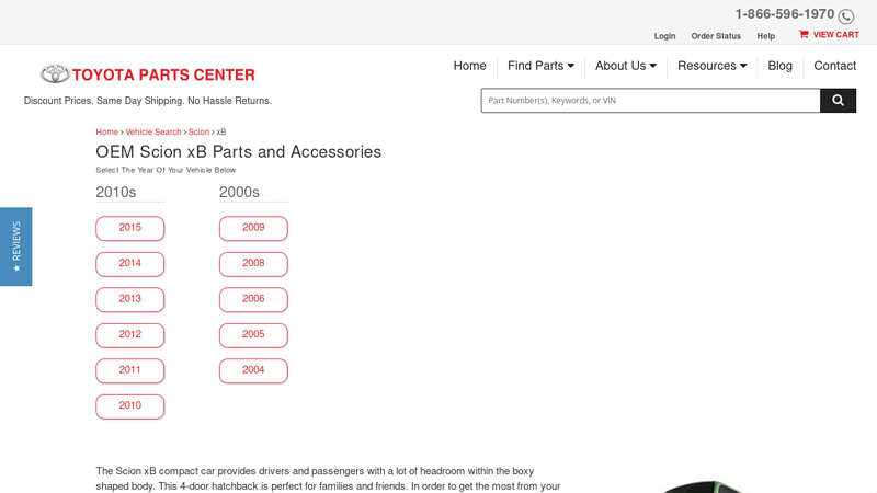 OEM Scion xB Parts and Accessories scion xb car parts