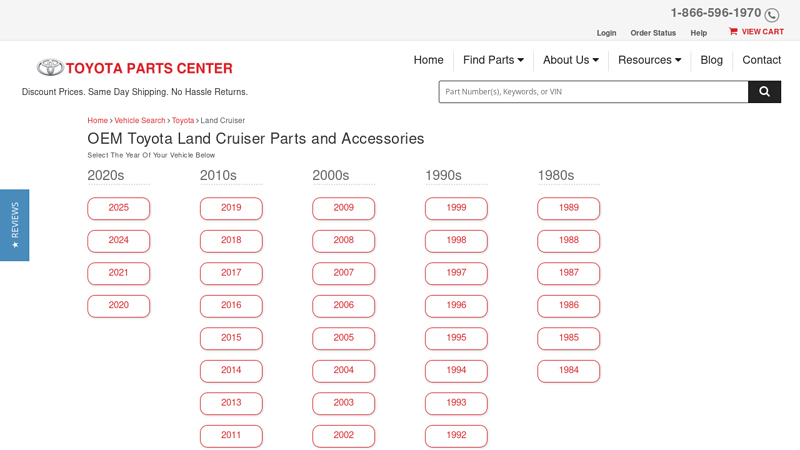 OEM Toyota Land Cruiser Parts and Accessories toyota land cruiser parts
