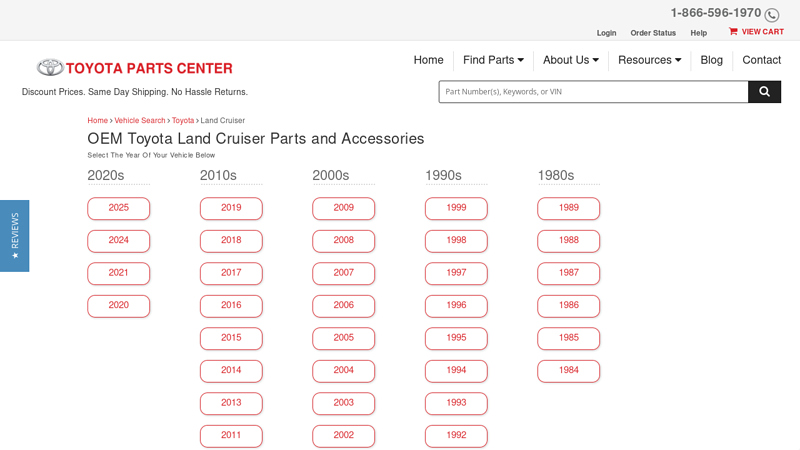 OEM Toyota Land Cruiser Parts and Accessories toyota landcruiser parts