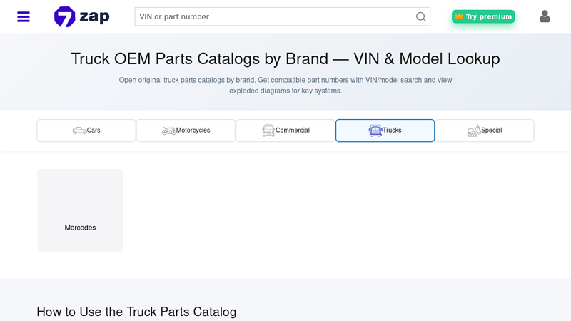 OEM Truck Parts Catalog norges truck parts