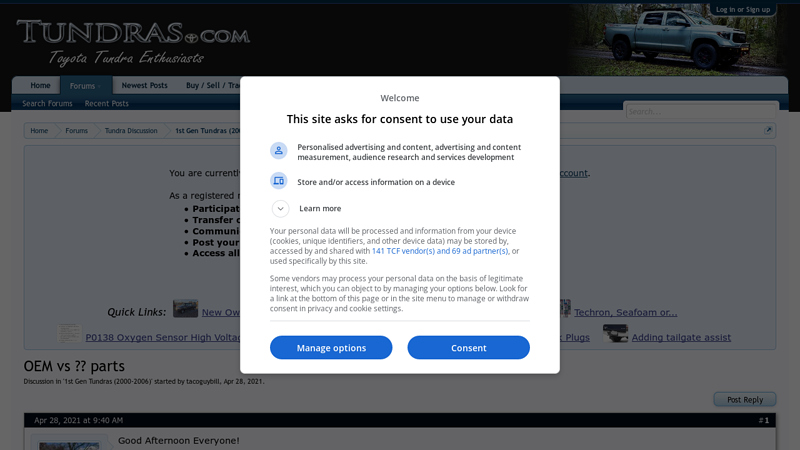 OEM vs ?? parts toyota tundra parts