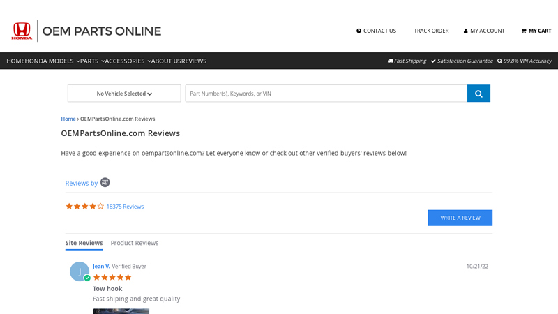 OEMPartsOnline.com Reviews honda accord parts online