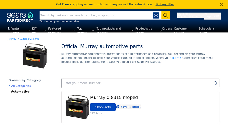 Official Murray automotive parts murray's auto parts