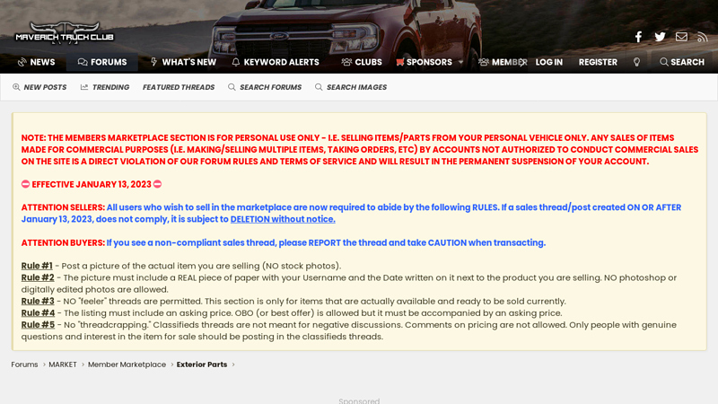 Ohio - Updated list of maverick parts for sale ford maverick parts