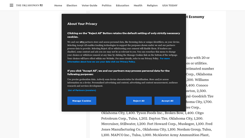 Oklahoma Manufacturers Employ Thousands, Boost Economy midwest auto parts tulsa