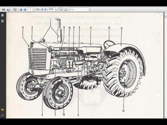 Old Massey Ferguson Tractor Parts guide