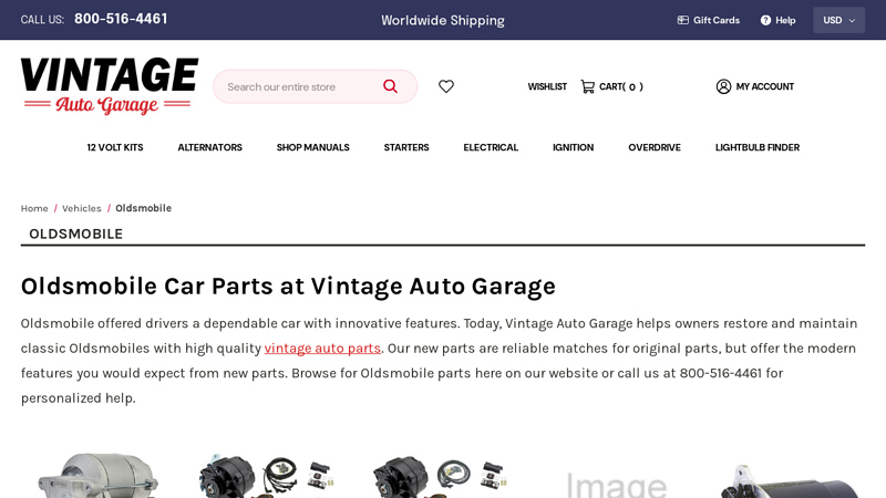 Oldsmobile Car Parts at Vintage Auto Garage oldsmobile classic car parts
