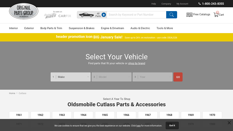 Oldsmobile Cutlass Parts & Accessories @ OPGI.com oldsmobile classic car parts